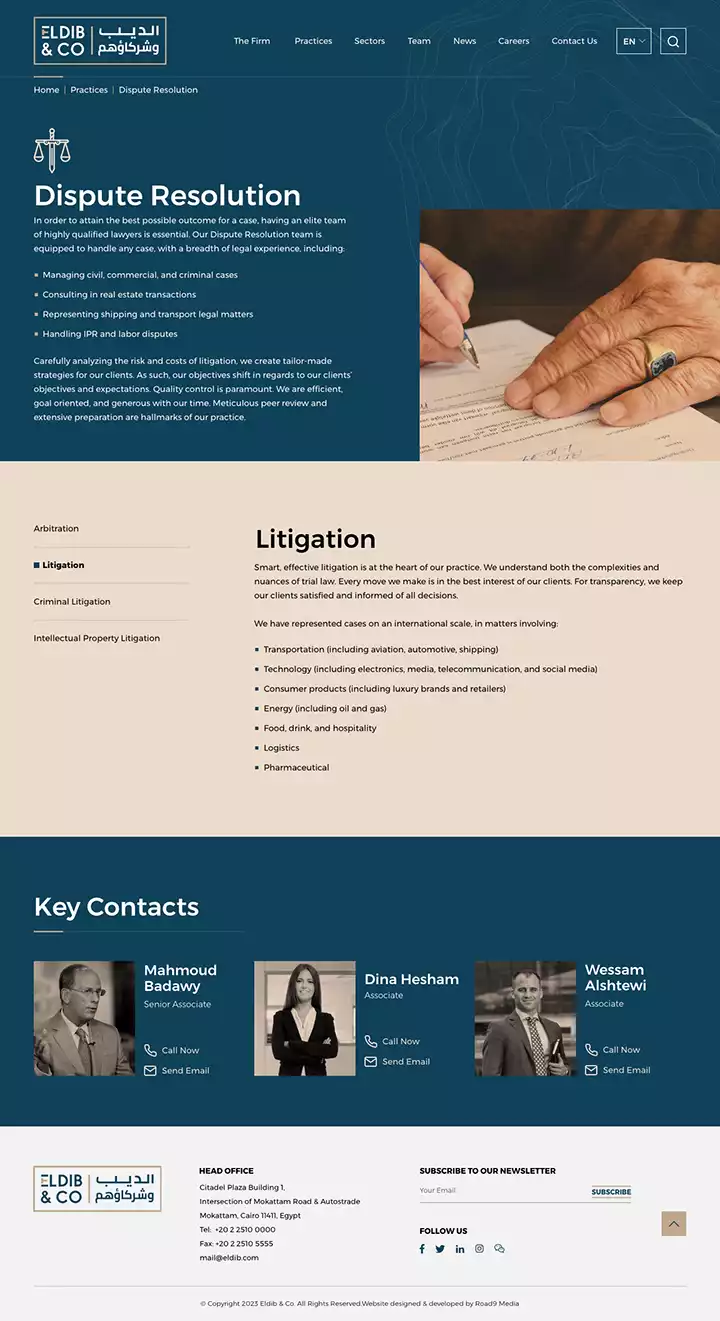 El Dib & Co. Law Firm Website