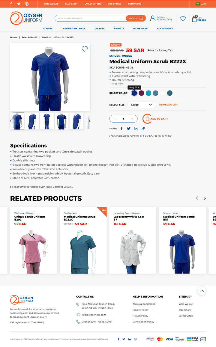 Oxygen uniforms  Design, & Digital Marketing in Egypt